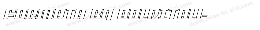 Formata BQ BoldItali字体转换